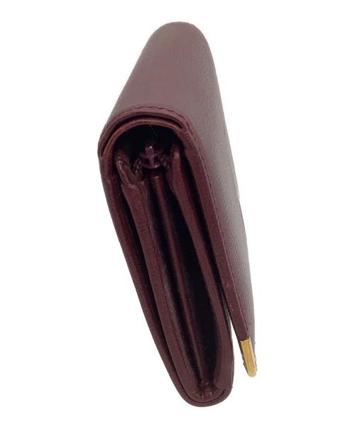Cartier（カルティエ）Cartier (カルティエ) 2つ折り長財布　マストライン ボルドーの古着・服飾アイテム