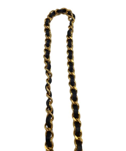 CHANEL（シャネル）CHANEL (シャネル) ココマークチェーンベルト ブラック×ゴールドの古着・服飾アイテム