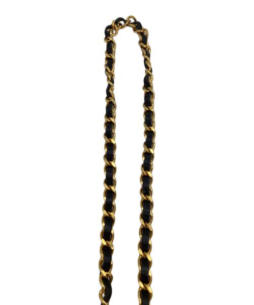 CHANEL（シャネル）CHANEL (シャネル) ココマークチェーンベルト ブラック×ゴールドの古着・服飾アイテム