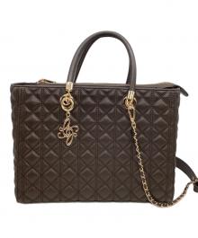 RANDA（ランダ）の古着「ハンドバッグ　キルティング」｜ブラウン