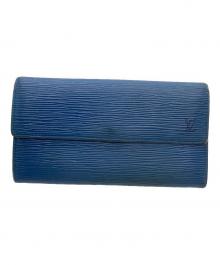 LOUIS VUITTON（ルイ ヴィトン）の古着「長財布 エピ ポルトモネ クレディ」｜ブルー