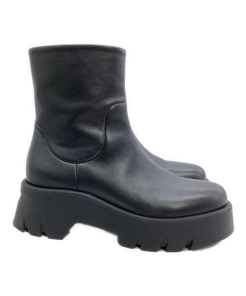 Gianvito Rossi（ジャンヴィト ロッシ）Gianvito Rossi (ジャンヴィト・ロッシ) MONTEY VITELLO GLOVE BOOT ブラック サイズ:37の古着・服飾アイテム