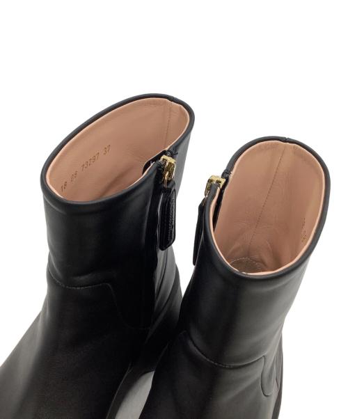 Gianvito Rossi（ジャンヴィト ロッシ）Gianvito Rossi (ジャンヴィト・ロッシ) MONTEY VITELLO GLOVE BOOT ブラック サイズ:37の古着・服飾アイテム