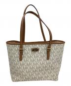 MICHAEL KORSマイケル・コース）の古着「トートバッグ」｜ホワイト×ブラウン