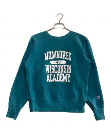 Champion（チャンピオン）の古着「リバースウィーブスウェット 単色ロゴ カレッジロゴ」｜ブルー