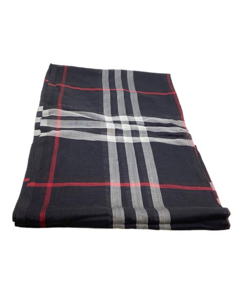 BURBERRY（バーバリー）BURBERRY (バーバリー) ストール ブラック×レッドの古着・服飾アイテム