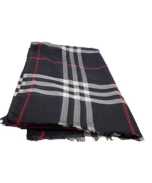 BURBERRY（バーバリー）BURBERRY (バーバリー) ストール ブラック×レッドの古着・服飾アイテム