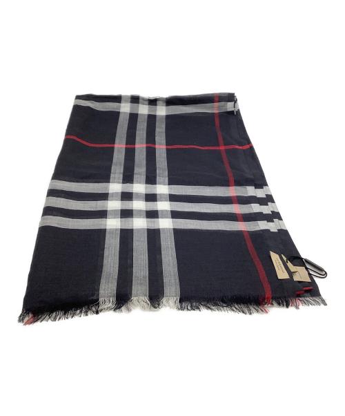 BURBERRY（バーバリー）BURBERRY (バーバリー) ストール ブラック×レッドの古着・服飾アイテム