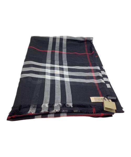 BURBERRY（バーバリー）BURBERRY (バーバリー) ストール ブラック×レッドの古着・服飾アイテム