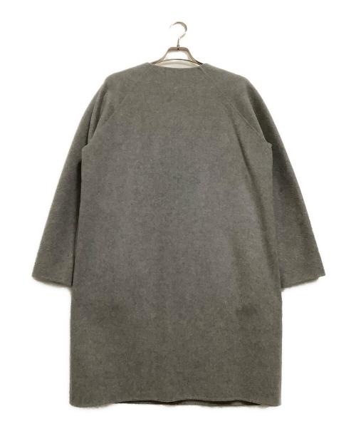 theory（セオリー）theory (セオリー) ノーカラーコート グレー サイズ:Sの古着・服飾アイテム