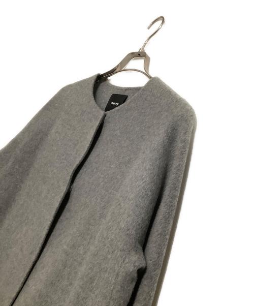 theory（セオリー）theory (セオリー) ノーカラーコート グレー サイズ:Sの古着・服飾アイテム