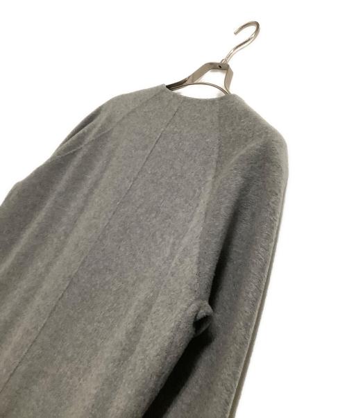 theory（セオリー）theory (セオリー) ノーカラーコート グレー サイズ:Sの古着・服飾アイテム
