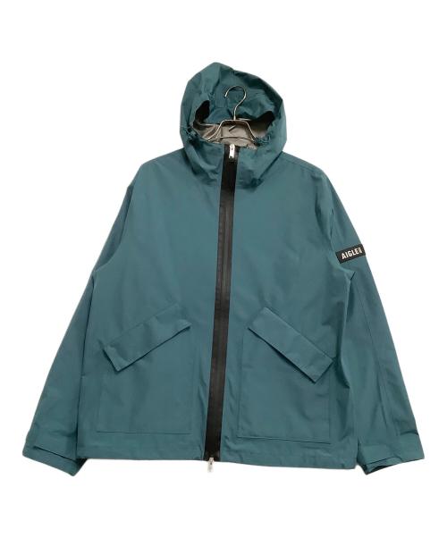 AIGLE（エーグル）AIGLE (エーグル) ジップジャケット　GORE-TEX ゴアテックス 防風 撥水 2レイヤーフーデッドジャケット ブルー サイズ:XLの古着・服飾アイテム