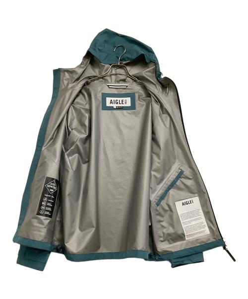 AIGLE（エーグル）AIGLE (エーグル) ジップジャケット　GORE-TEX ゴアテックス 防風 撥水 2レイヤーフーデッドジャケット ブルー サイズ:XLの古着・服飾アイテム