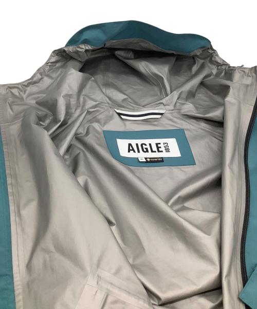 AIGLE（エーグル）AIGLE (エーグル) ジップジャケット　GORE-TEX ゴアテックス 防風 撥水 2レイヤーフーデッドジャケット ブルー サイズ:XLの古着・服飾アイテム