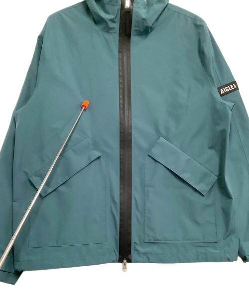 AIGLE（エーグル）AIGLE (エーグル) ジップジャケット　GORE-TEX ゴアテックス 防風 撥水 2レイヤーフーデッドジャケット ブルー サイズ:XLの古着・服飾アイテム