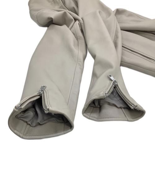 TETE HOMME（テット オム）TETE HOMME (テット オム) レザージャケット ベージュ サイズ:Mの古着・服飾アイテム