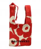 marimekkoマリメッコ）の古着「ミニバッグ」｜レッド×ホワイト