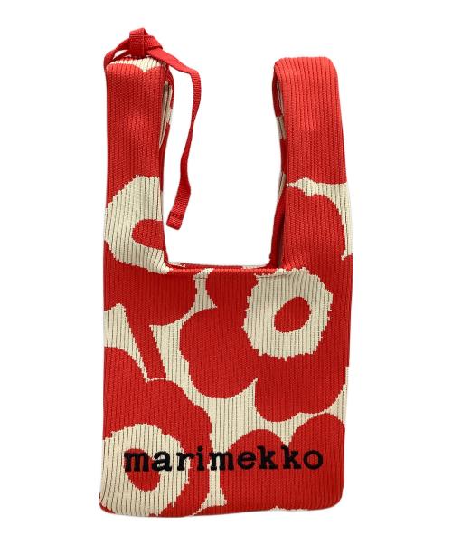 marimekko（マリメッコ）marimekko (マリメッコ) ミニバッグ レッド×ホワイトの古着・服飾アイテム