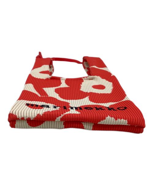 marimekko（マリメッコ）marimekko (マリメッコ) ミニバッグ レッド×ホワイトの古着・服飾アイテム