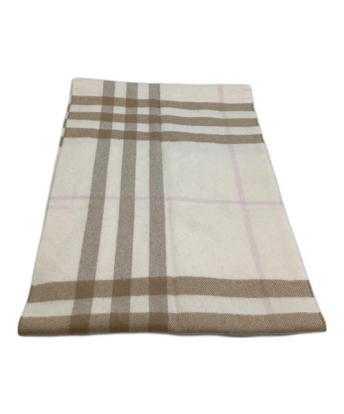 BURBERRY（バーバリー）BURBERRY (バーバリー) マフラー チェック アイボリーの古着・服飾アイテム