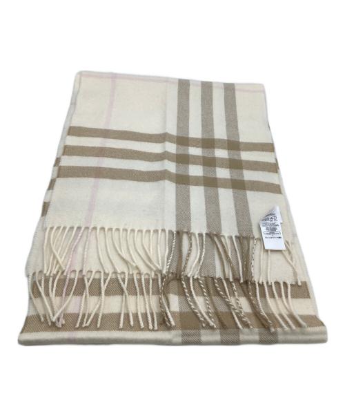 BURBERRY（バーバリー）BURBERRY (バーバリー) マフラー チェック アイボリーの古着・服飾アイテム