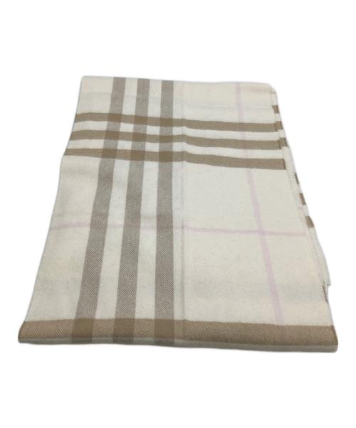 BURBERRY（バーバリー）BURBERRY (バーバリー) マフラー チェック アイボリーの古着・服飾アイテム
