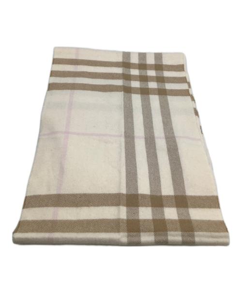 BURBERRY（バーバリー）BURBERRY (バーバリー) マフラー チェック アイボリーの古着・服飾アイテム