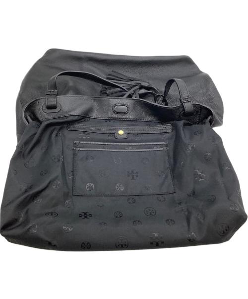 TORY BURCH（トリーバーチ）TORY BURCH (トリーバーチ) トートバッグ タッセル付 エンボスロゴ ブラックの古着・服飾アイテム