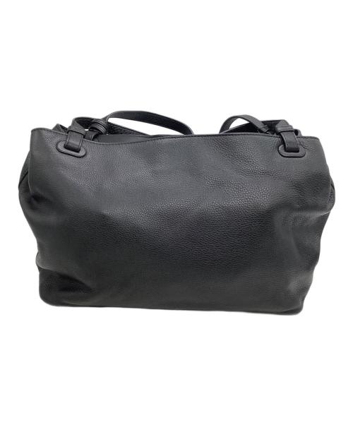 TORY BURCH（トリーバーチ）TORY BURCH (トリーバーチ) トートバッグ タッセル付 エンボスロゴ ブラックの古着・服飾アイテム