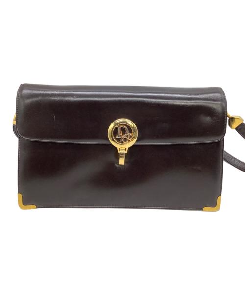 Christian Dior（クリスチャン ディオール）Christian Dior (クリスチャン ディオール) レザーショルダーバッグ ブラウンの古着・服飾アイテム
