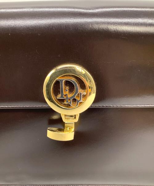 Christian Dior（クリスチャン ディオール）Christian Dior (クリスチャン ディオール) レザーショルダーバッグ ブラウンの古着・服飾アイテム