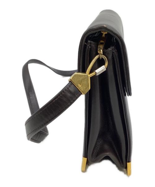 Christian Dior（クリスチャン ディオール）Christian Dior (クリスチャン ディオール) レザーショルダーバッグ ブラウンの古着・服飾アイテム