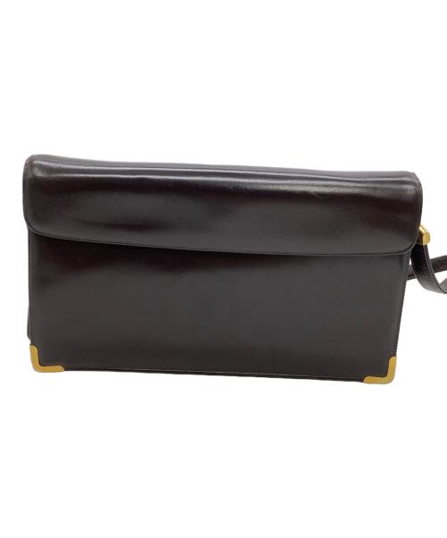 Christian Dior（クリスチャン ディオール）Christian Dior (クリスチャン ディオール) レザーショルダーバッグ ブラウンの古着・服飾アイテム