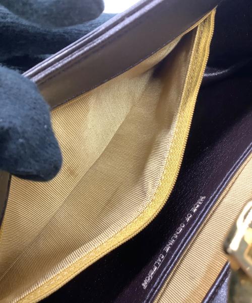 Christian Dior（クリスチャン ディオール）Christian Dior (クリスチャン ディオール) レザーショルダーバッグ ブラウンの古着・服飾アイテム