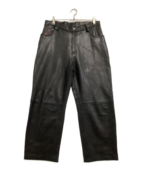 AVIREX（アヴィレックス）AVIREX (アヴィレックス) レザーパンツ ブラック サイズ:XLの古着・服飾アイテム