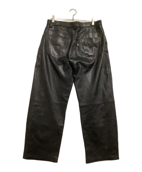 AVIREX（アヴィレックス）AVIREX (アヴィレックス) レザーパンツ ブラック サイズ:XLの古着・服飾アイテム