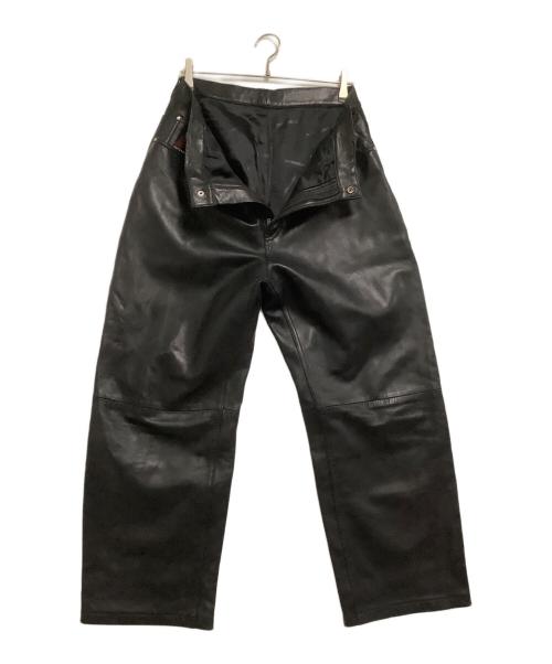AVIREX（アヴィレックス）AVIREX (アヴィレックス) レザーパンツ ブラック サイズ:XLの古着・服飾アイテム