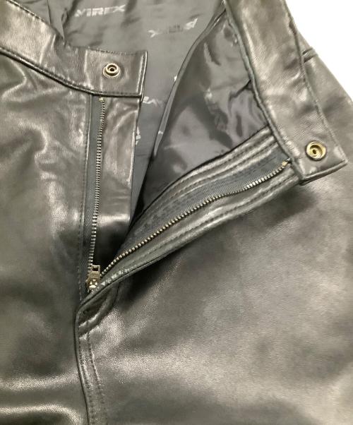 AVIREX（アヴィレックス）AVIREX (アヴィレックス) レザーパンツ ブラック サイズ:XLの古着・服飾アイテム