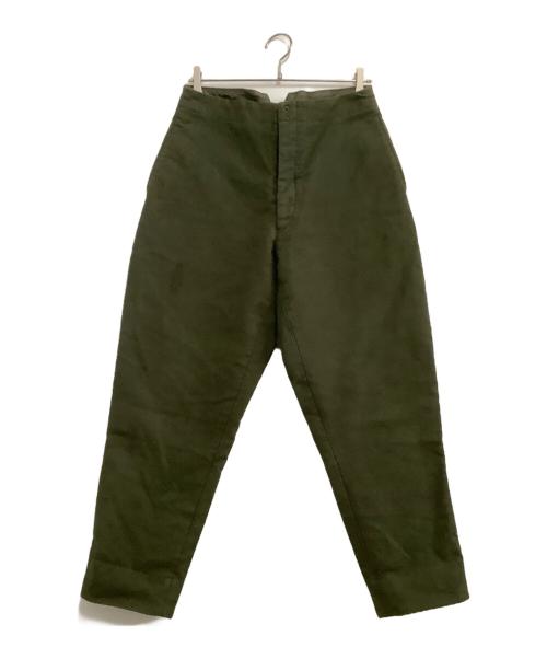 COMOLI（コモリ）COMOLI (コモリ) パンツ　モールスキン バックストラップパンツ グリーン サイズ:2の古着・服飾アイテム