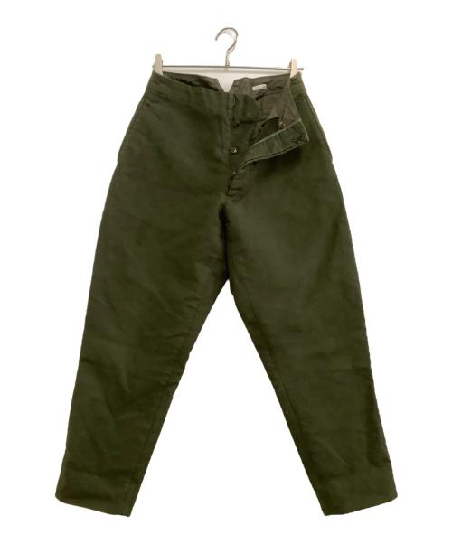 COMOLI（コモリ）COMOLI (コモリ) パンツ　モールスキン バックストラップパンツ グリーン サイズ:2の古着・服飾アイテム