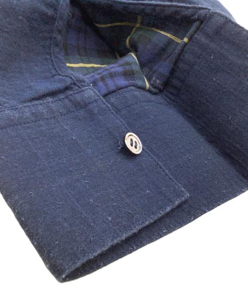 GROUND Y（グラウンドワイ）GROUND Y (グラウンドワイ) 長袖シャツ　チェック ネイビー×グリーン サイズ:3の古着・服飾アイテム