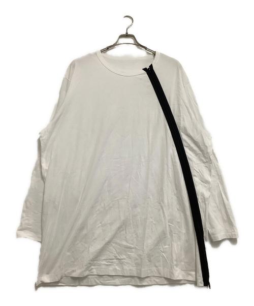 GROUND Y（グラウンドワイ）GROUND Y (グラウンドワイ) 長袖Tシャツ ホワイト×ブラック サイズ:3の古着・服飾アイテム