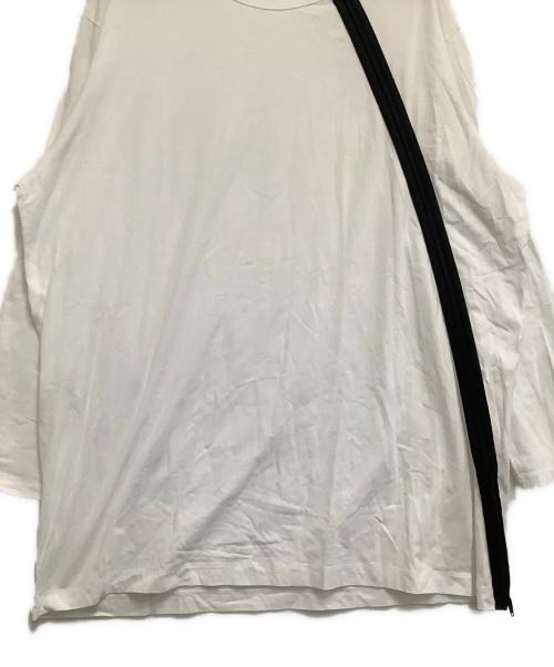 GROUND Y（グラウンドワイ）GROUND Y (グラウンドワイ) 長袖Tシャツ ホワイト×ブラック サイズ:3の古着・服飾アイテム