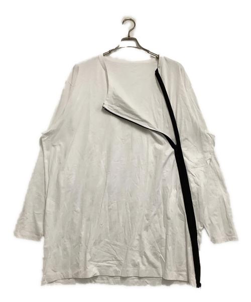 GROUND Y（グラウンドワイ）GROUND Y (グラウンドワイ) 長袖Tシャツ ホワイト×ブラック サイズ:3の古着・服飾アイテム