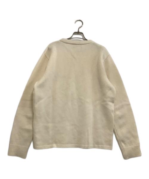 maison kitsune（メゾンキツネ）maison kitsune (メゾンキツネ) 厚手ニット　100着限定 ホワイト サイズ:XLの古着・服飾アイテム