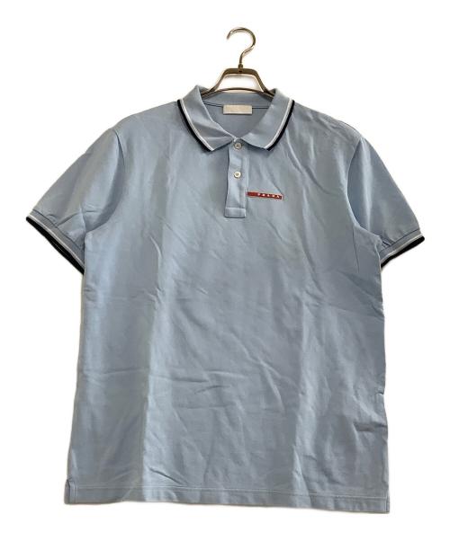 PRADA（プラダ）PRADA (プラダ) ポロシャツ スカイブルー サイズ:XXLの古着・服飾アイテム