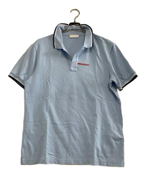 PRADA（プラダ）PRADA (プラダ) ポロシャツ スカイブルー サイズ:XXLの古着・服飾アイテム
