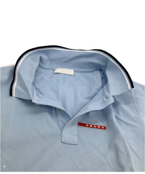 PRADA（プラダ）PRADA (プラダ) ポロシャツ スカイブルー サイズ:XXLの古着・服飾アイテム