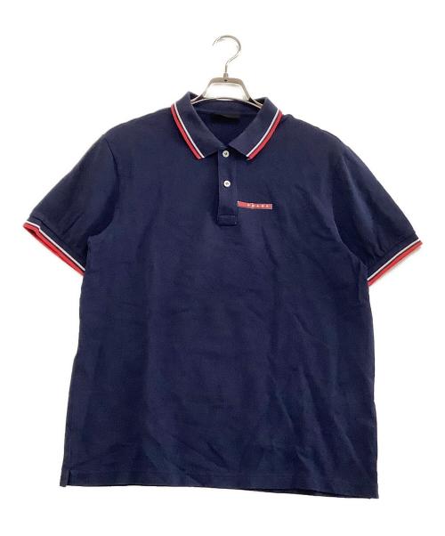 PRADA（プラダ）PRADA (プラダ) ポロシャツ ネイビー サイズ:XXLの古着・服飾アイテム